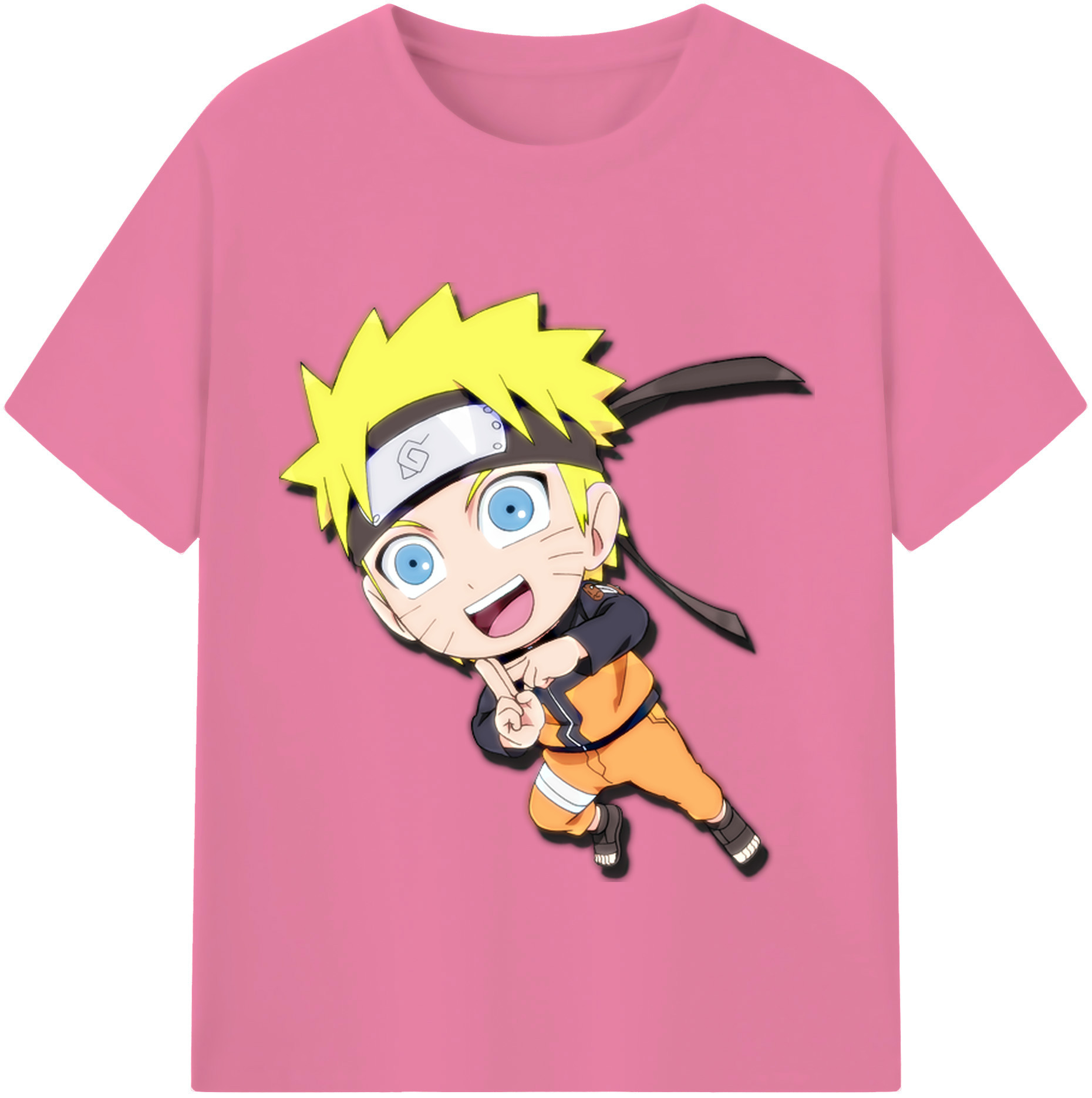 （画像用） NARUTO -ナルト- うずまき ナルト Uzumaki Naruto 綿100％半袖Tシャツ（フロントプリント）